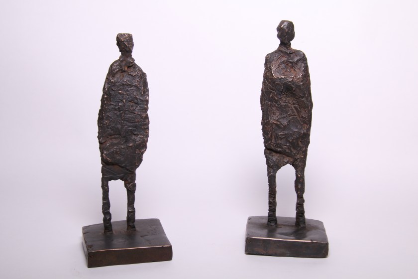 Bronze figures 190 high x70mm wide